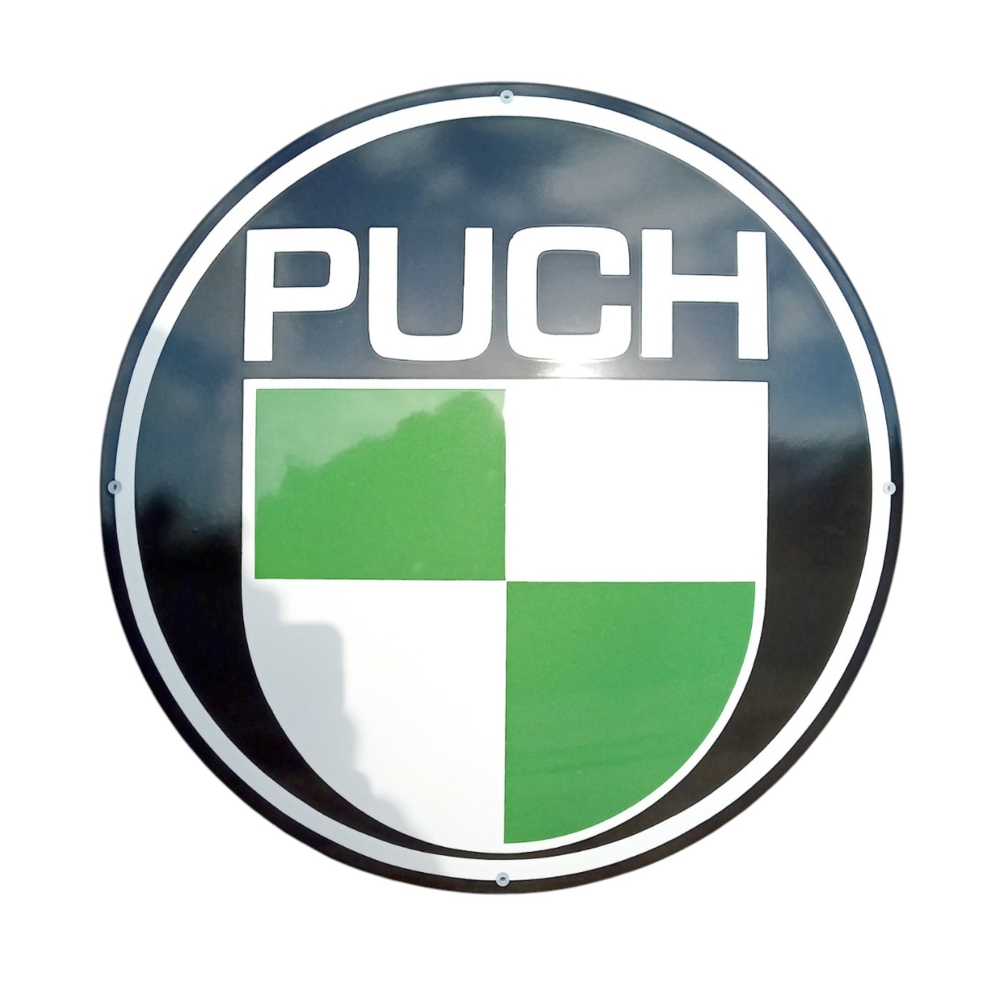 Puch Nr.2 Emaille Schild Vintage – Retro Garage Werkstatt Deko