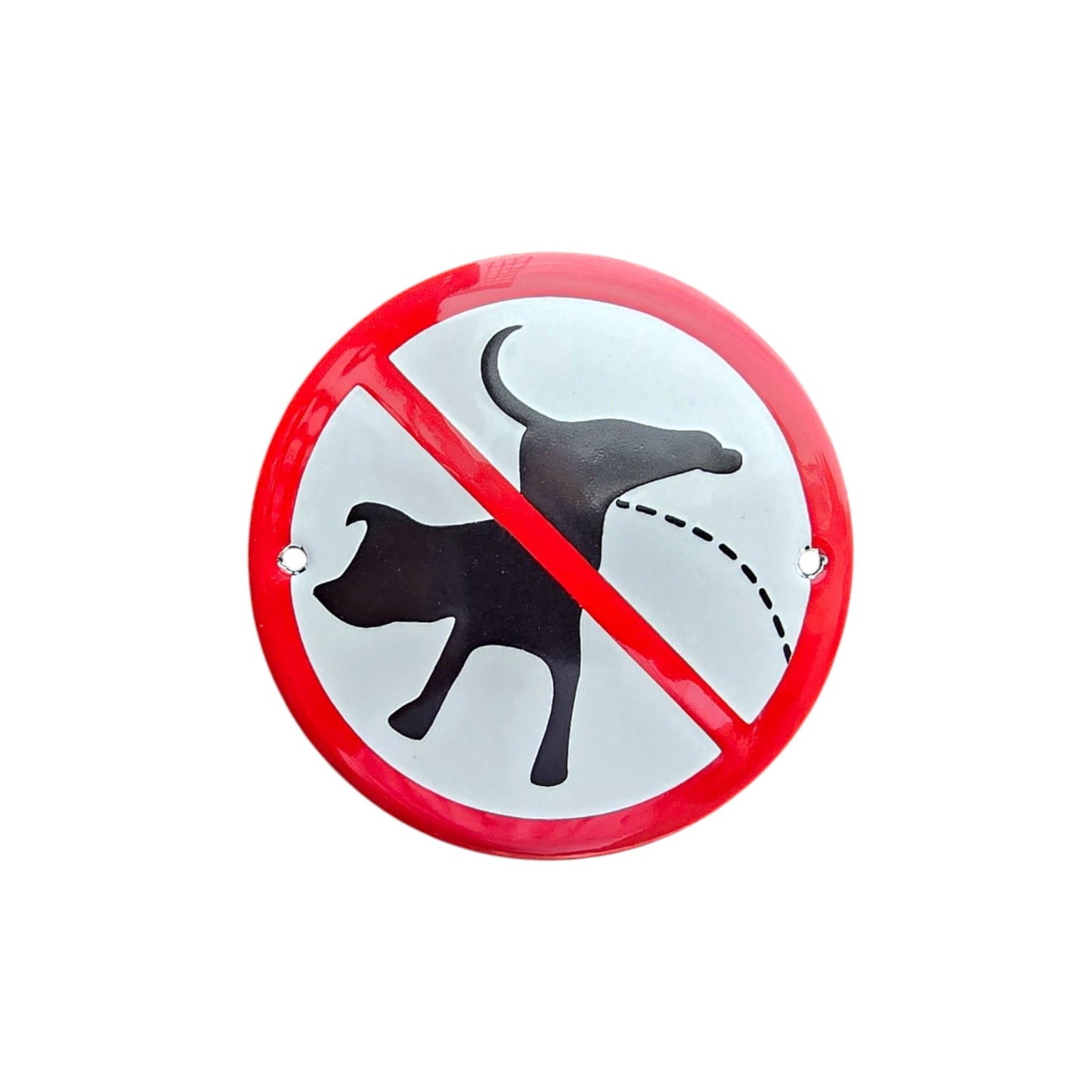 Pinkelnde Hunde verboten