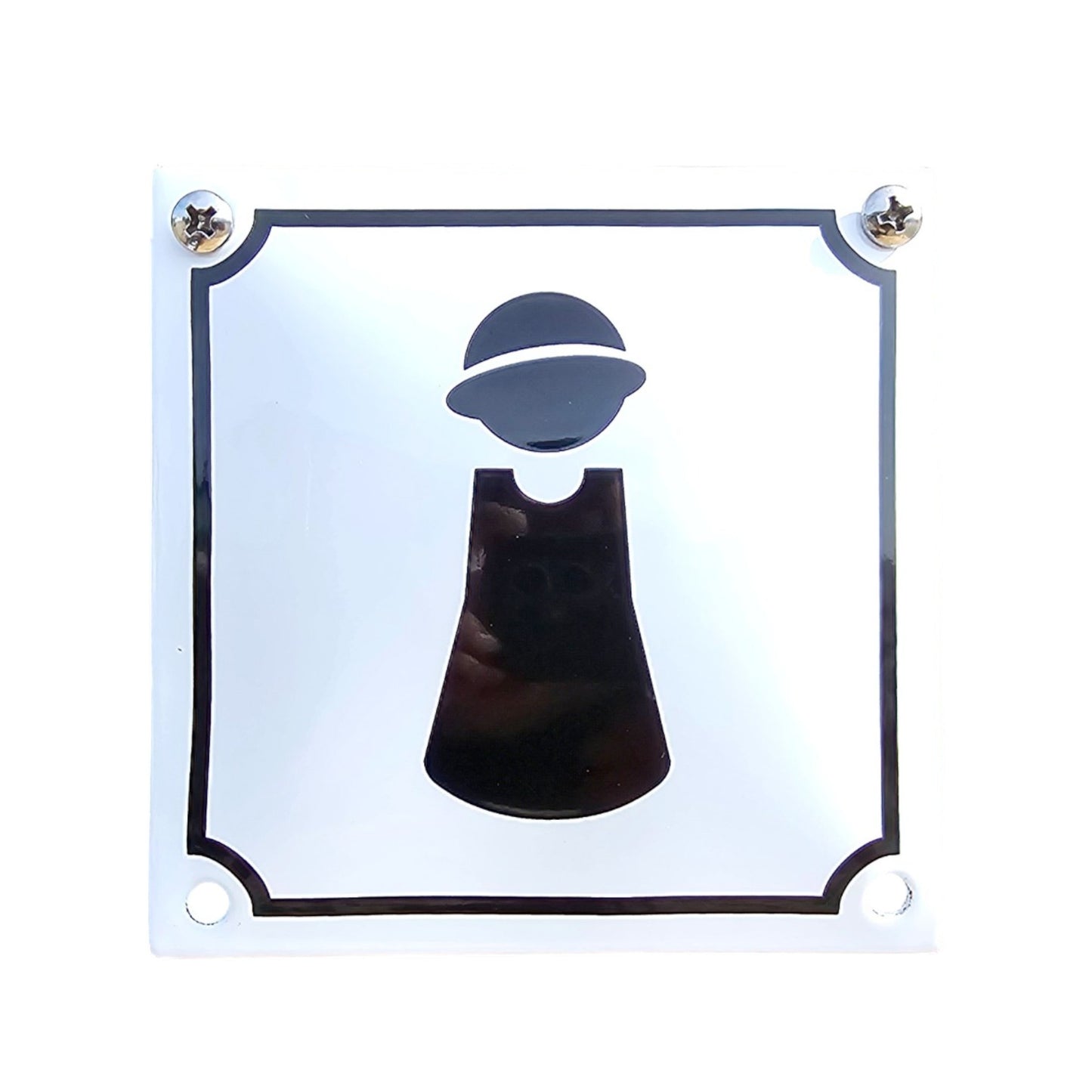 Emaille WC Schild – Damen Toilettenschild