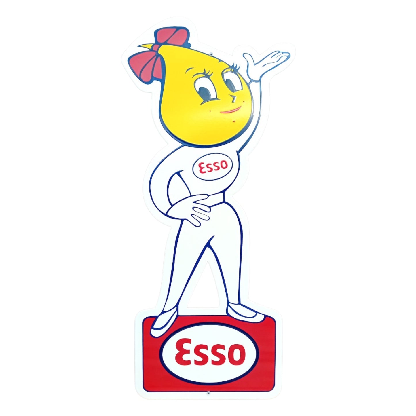 Esso Dame Emaille Schild Vintage – Retro Garage Werkstatt Deko