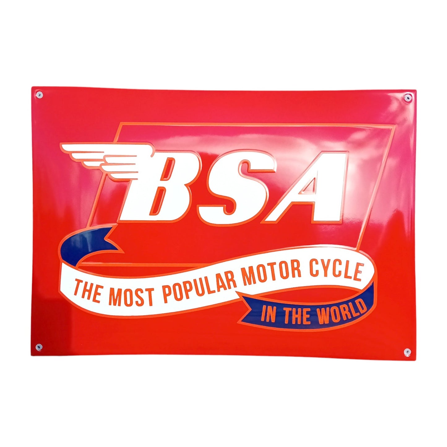BSA Motorradräder rot Emaille Schild Vintage – Retro Garage Werkstatt Deko