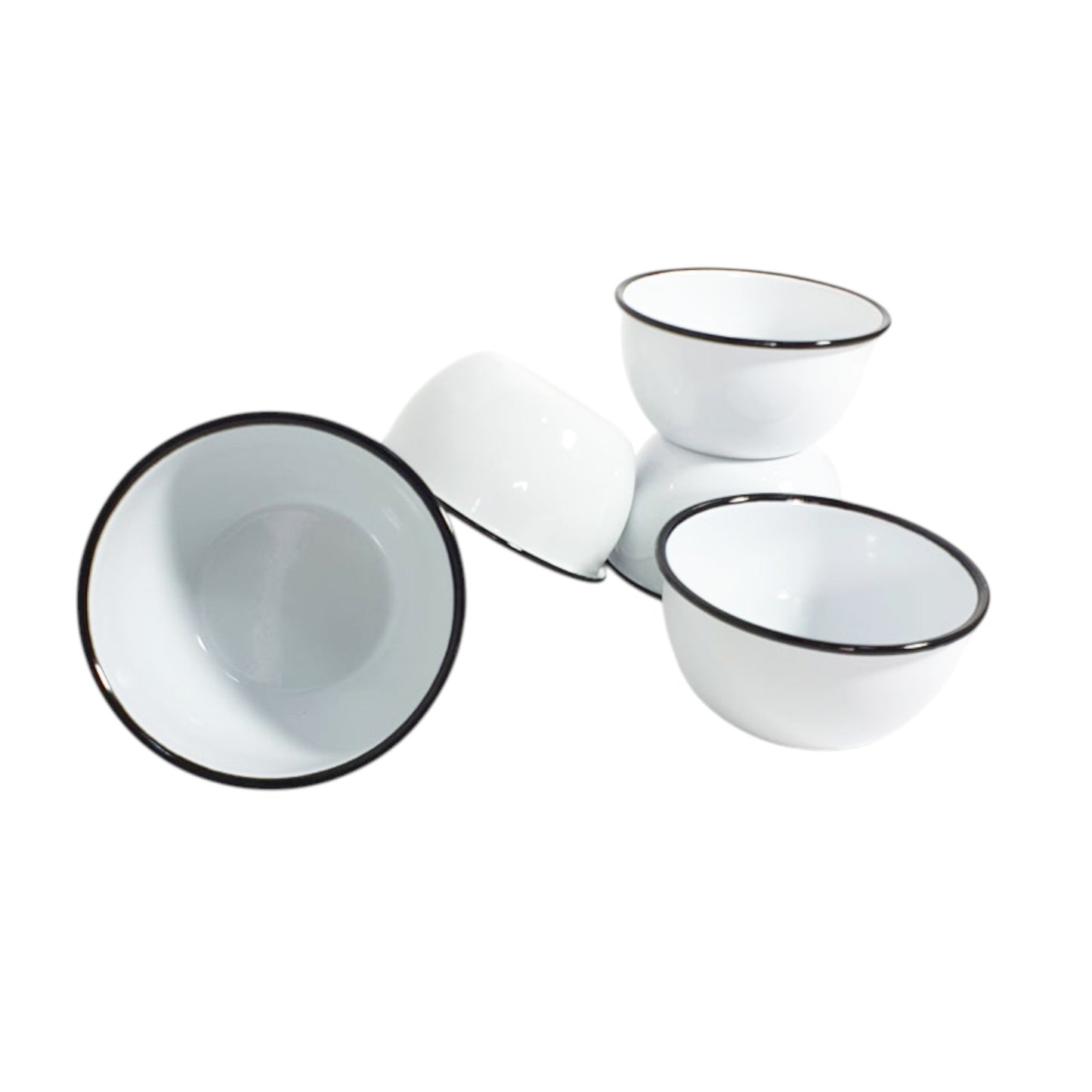 Set of 6 enamel bowls (deep dishes)
