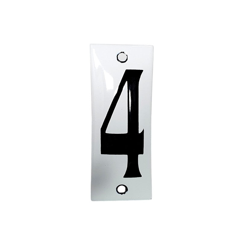 Hausnummer Weiss NR.4