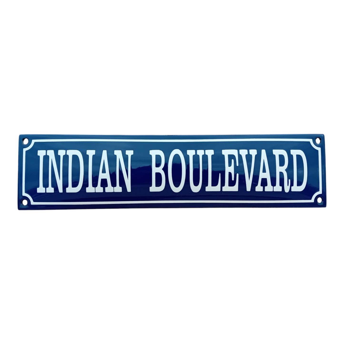 Indian Boulevard Emaille Schild Vintage – Retro Garage Werkstatt Deko