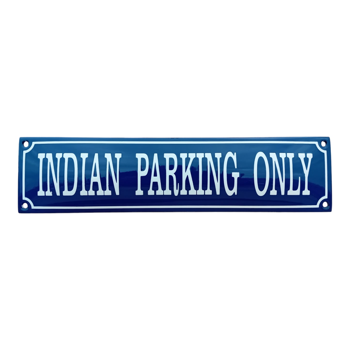 Indian parking only Emaille Schild Vintage – Retro Garage Werkstatt Deko