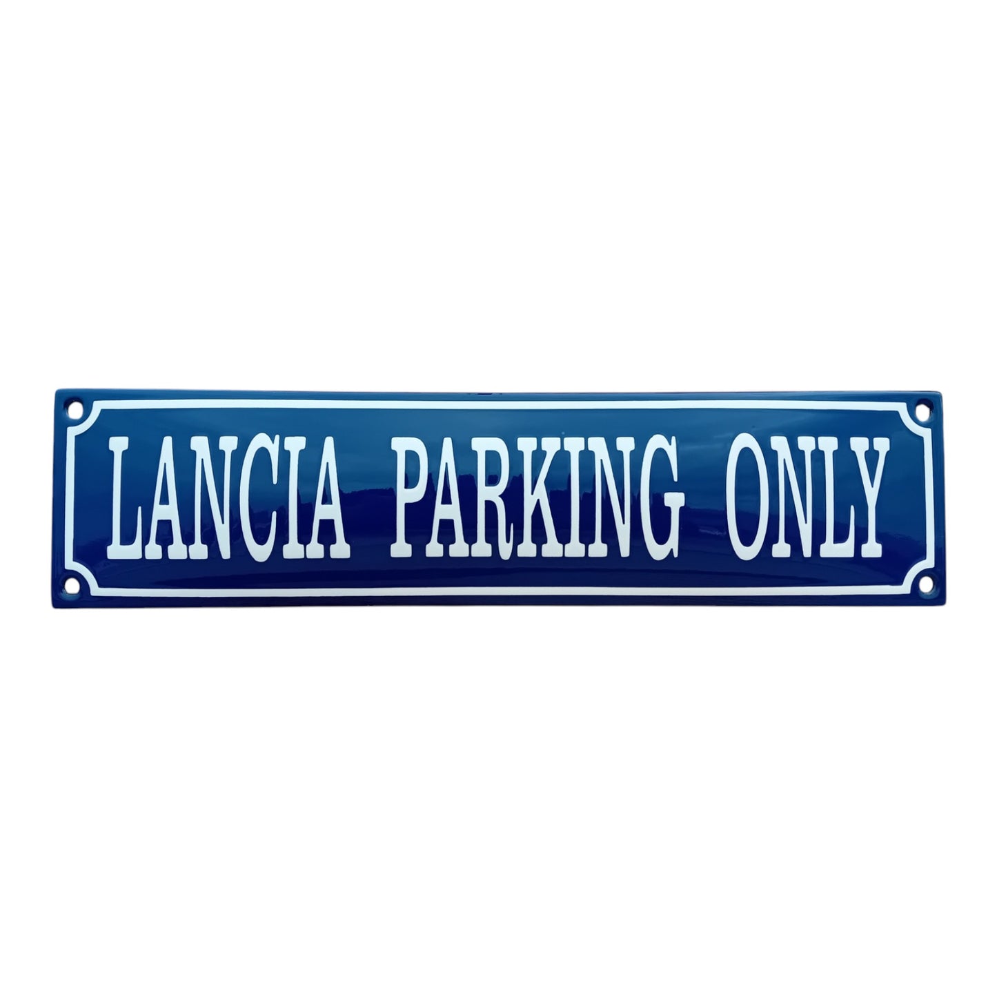 Lancia parking only Emaille Schild Vintage – Retro Garage Werkstatt Deko