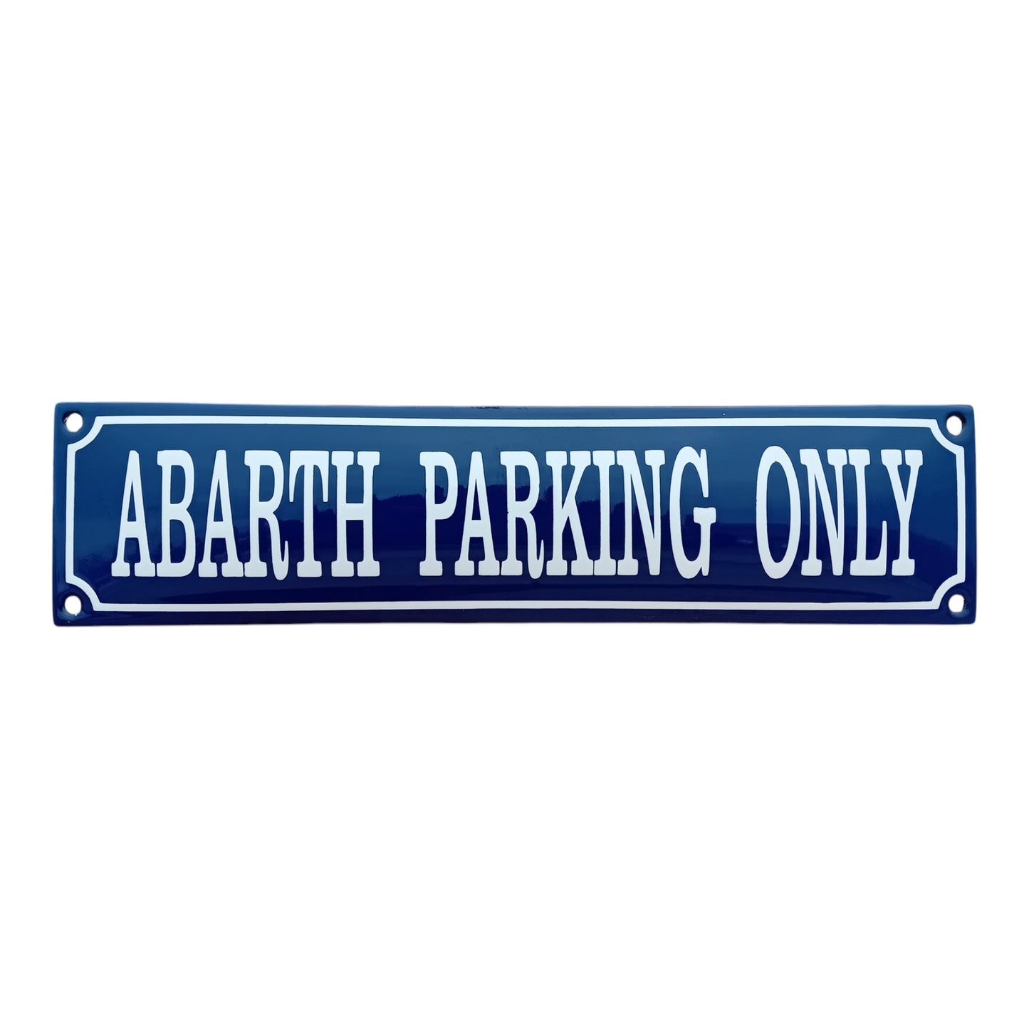 Abarth parking only Emaille Schild Vintage – Retro Garage Werkstatt Deko