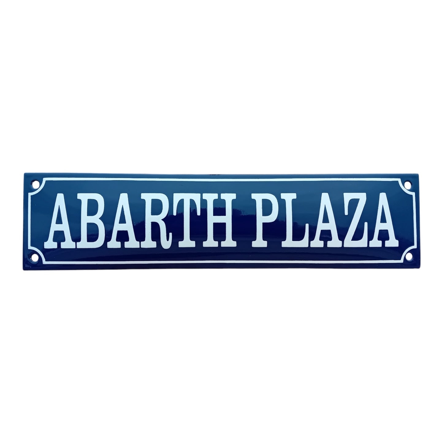 Abarth Plaza Emaille Schild Vintage – Retro Garage Werkstatt Deko