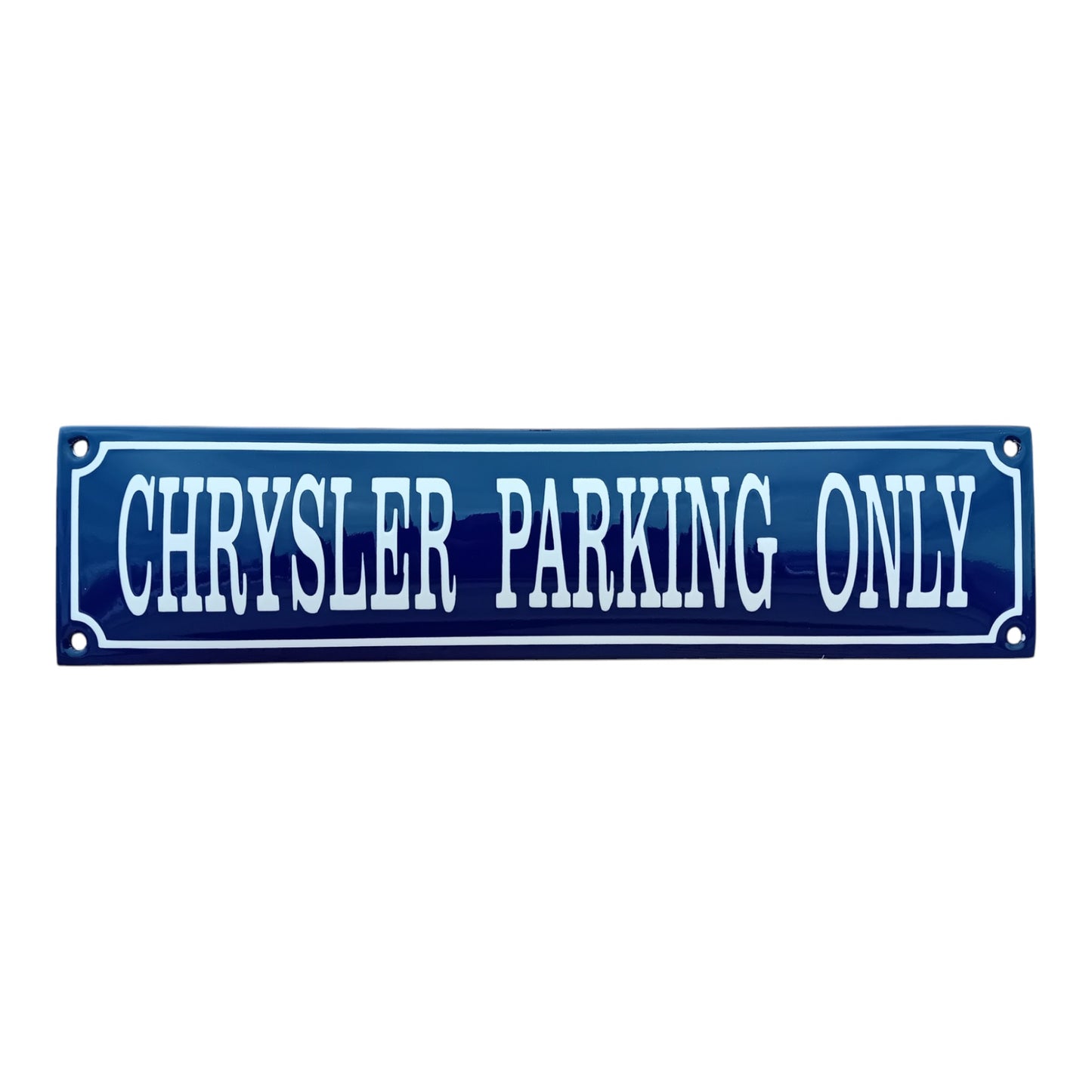 Chrysler parking only Emaille Schild Vintage – Retro Garage Werkstatt Deko