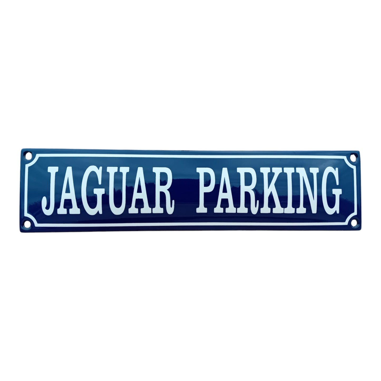Jaguar parking Emaille Schild Vintage – Retro Garage Werkstatt Deko