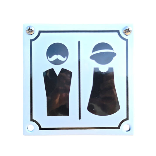 Toilettenschild Gentleman und Ladies