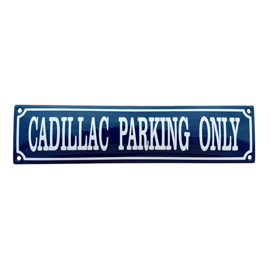 Cadillac Parking Only Emaille Schild Vintage – Retro Garage Werkstatt Deko