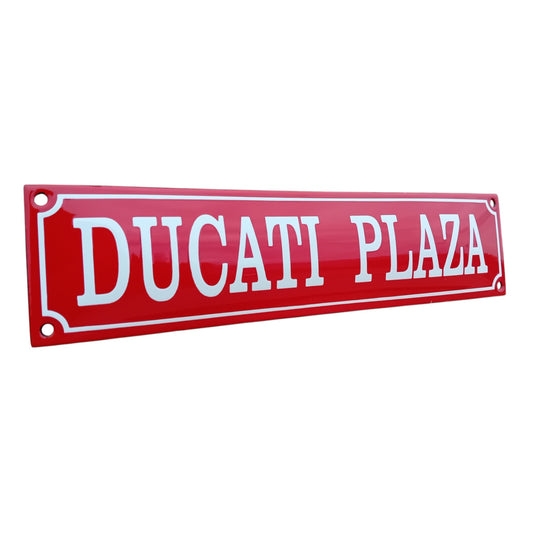 Ducati Plaza Emaille Schild Vintage – Retro Garage Werkstatt Deko