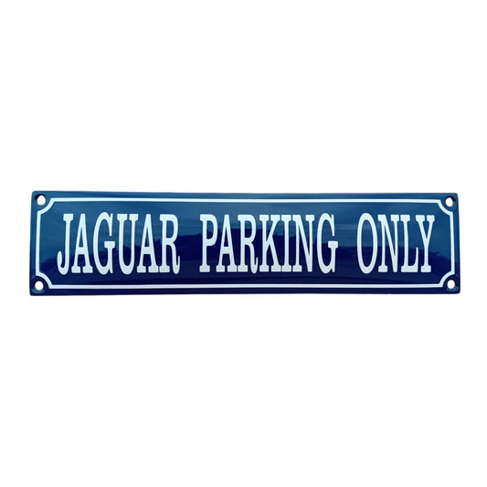 Jaguar Parking Only Emaille Schild Vintage – Retro Garage Werkstatt Deko
