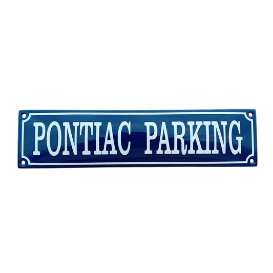 Pontiac Parking Emaille Schild Vintage – Retro Garage Werkstatt Deko