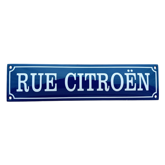 Rue Citroen Emaille Schild Vintage – Retro Garage Werkstatt Deko