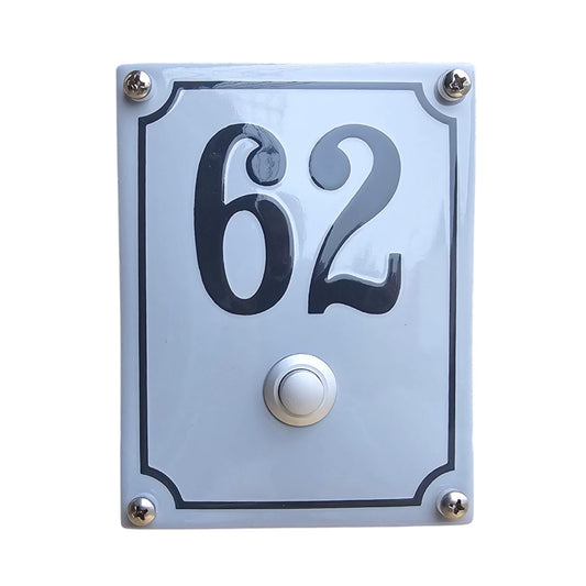 Türklingel mit Hausnummer konvex