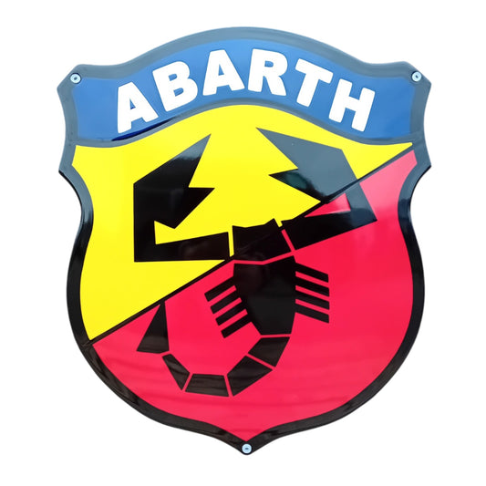 Fiat Abarth Emaille Schild Vintage – Retro Garage Werkstatt Deko