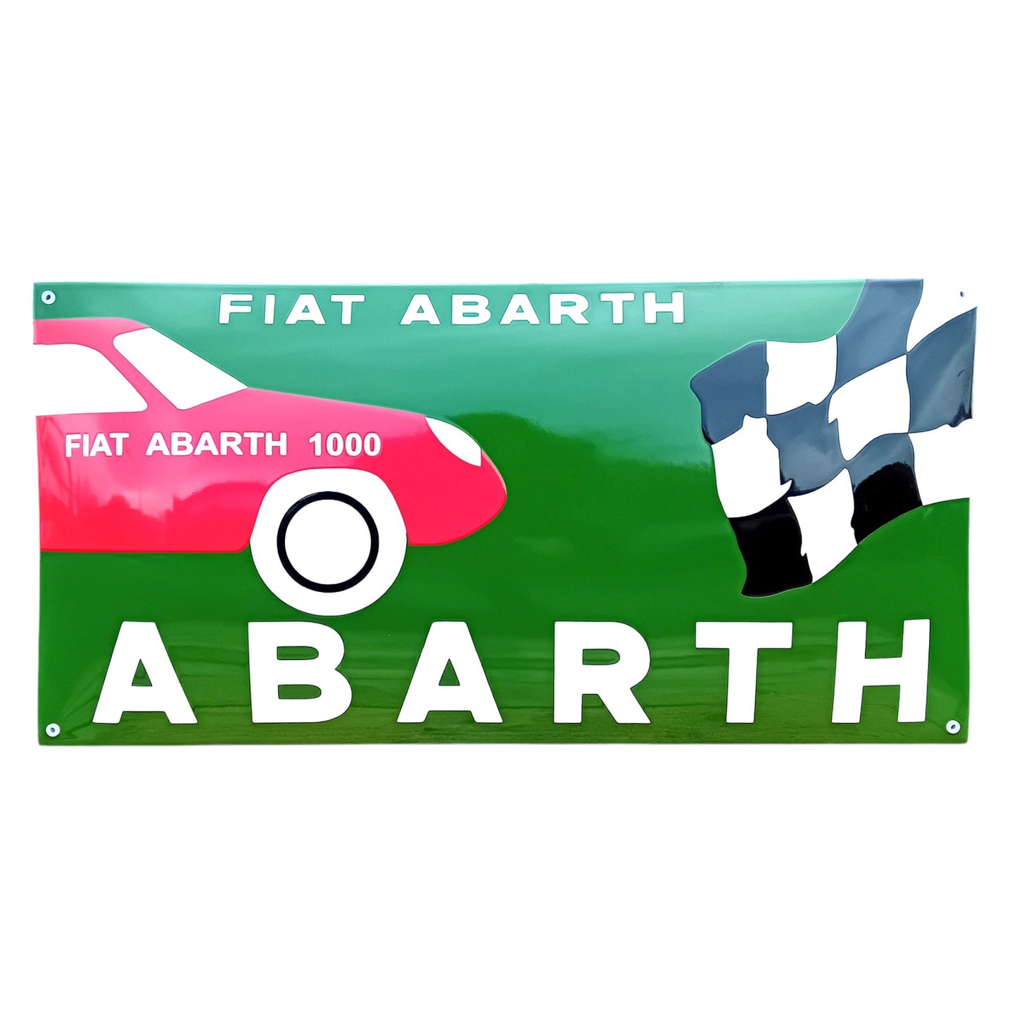 Fiat Abarth Emaille Schild Vintage – Retro Garage Werkstatt Deko