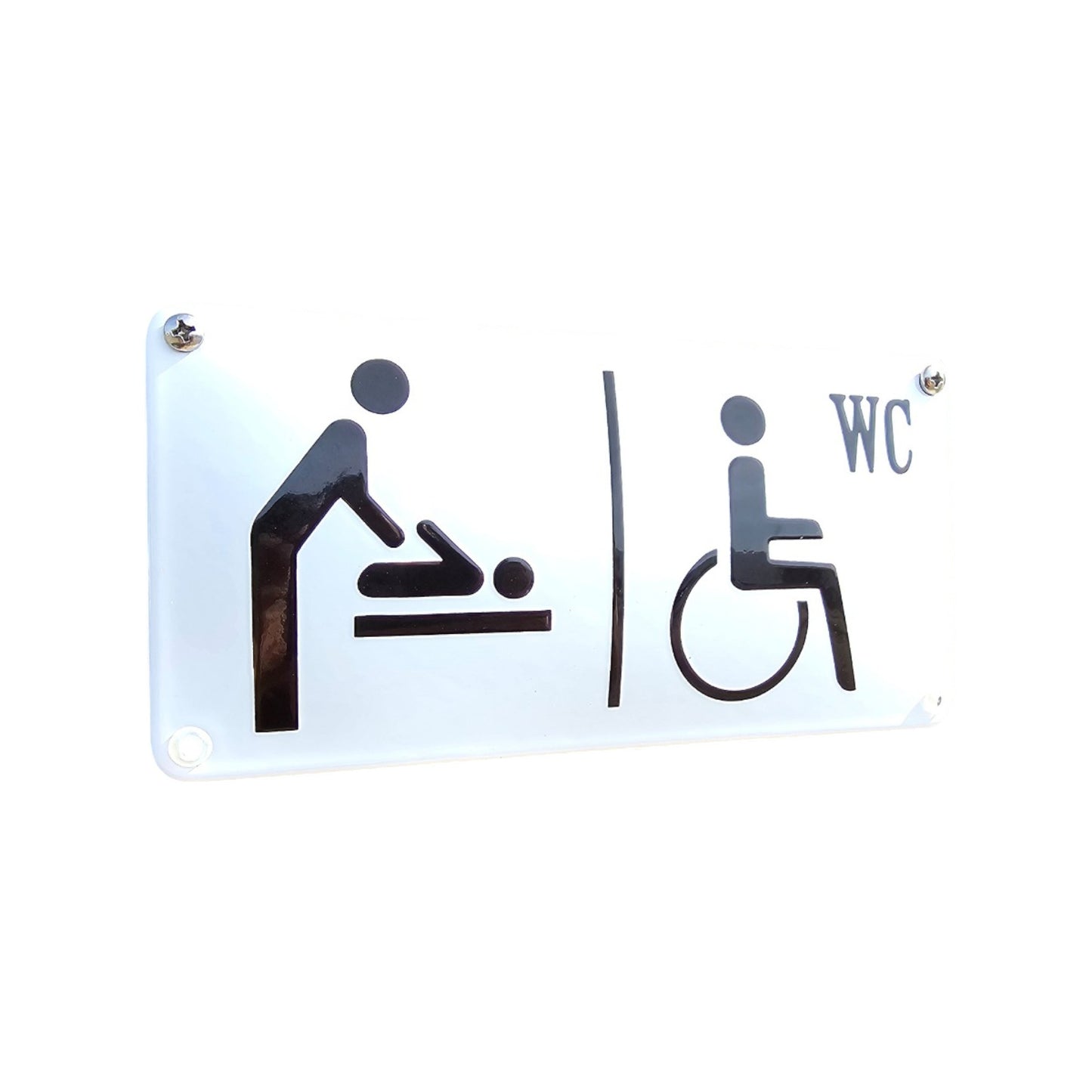 Emaille WC Schild – Behindertentoilette Wickelraum
