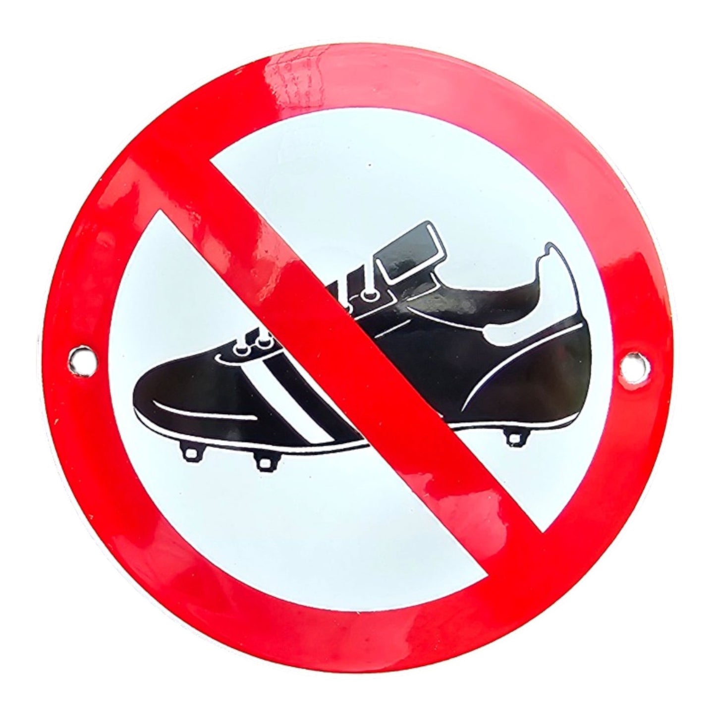 Fussballschuhe-Verbotsschild