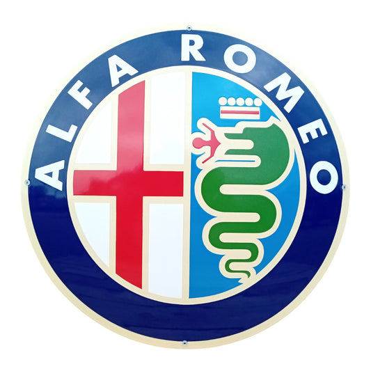 Alfa Romeo Emaille Schild Vintage – Retro Garage Werkstatt Deko