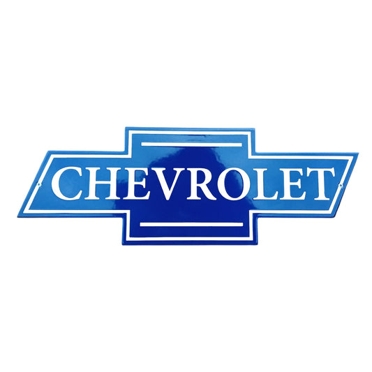 Chevrolet schneidet Emaille aus Emaille Schild Vintage – Retro Garage Werkstatt Deko