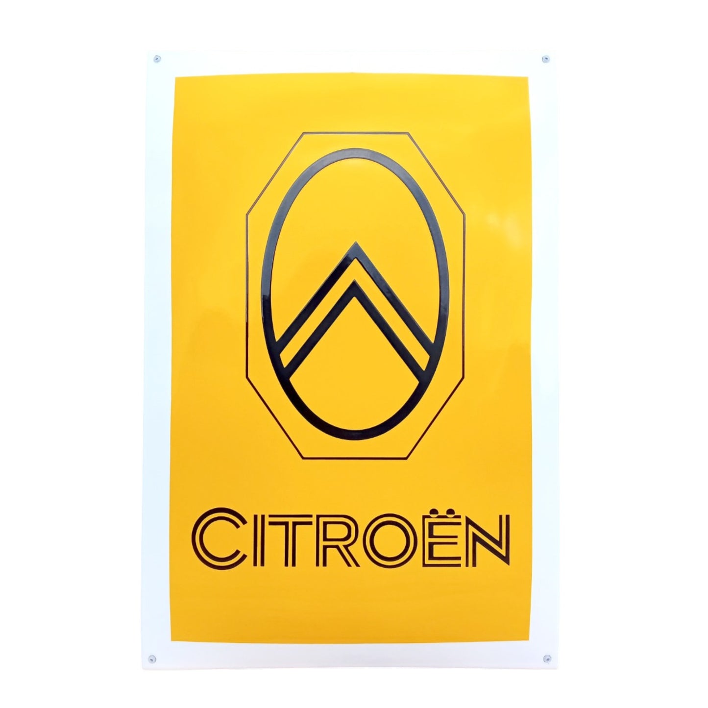 Citroen rechteckig gelb Emaille Schild Vintage – Retro Garage Werkstatt Deko