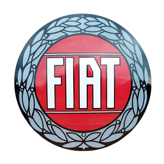 Fiat Emaille Schild Vintage – Retro Garage Werkstatt Deko