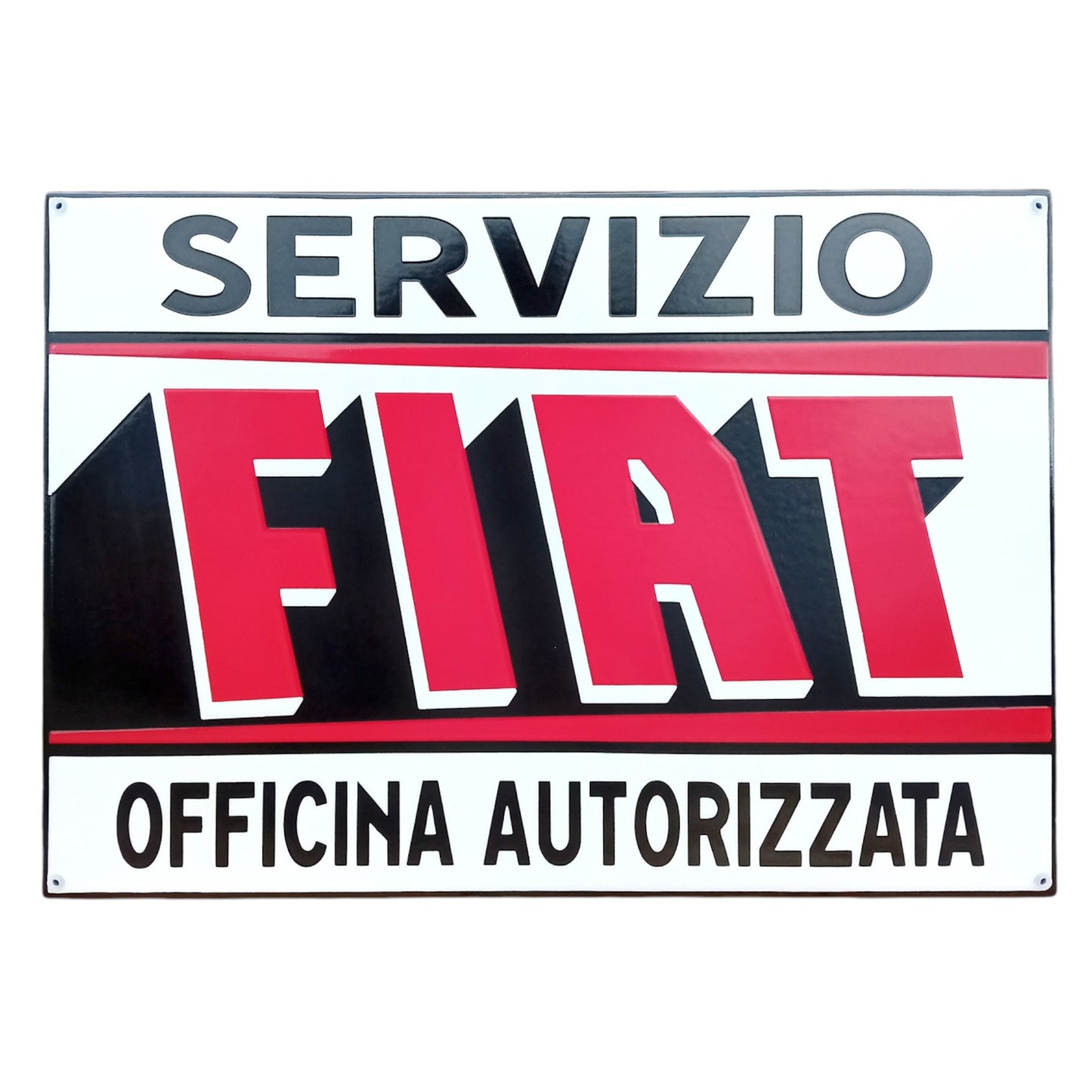 Fiat Servizio Emaille Schild Vintage – Retro Garage Werkstatt Deko
