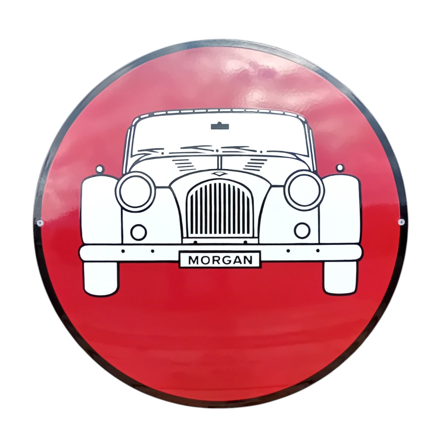 Morgan engine round red