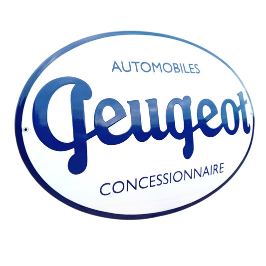 Peugeot Konzessionär Emaille Schild Vintage – Retro Garage Werkstatt Deko