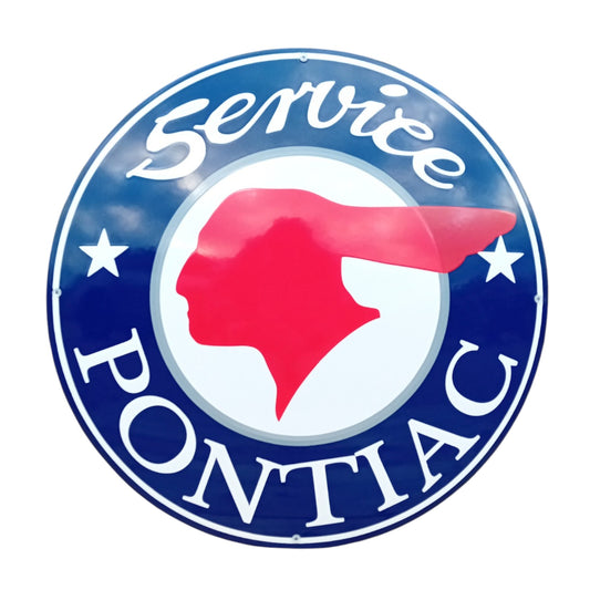 Pontiac Service Emaille Schild Vintage – Retro Garage Werkstatt Deko