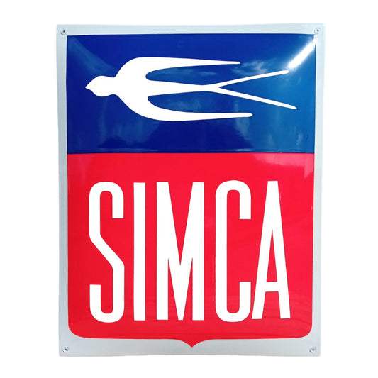 Simca Emaille Schild Vintage – Retro Garage Werkstatt Deko
