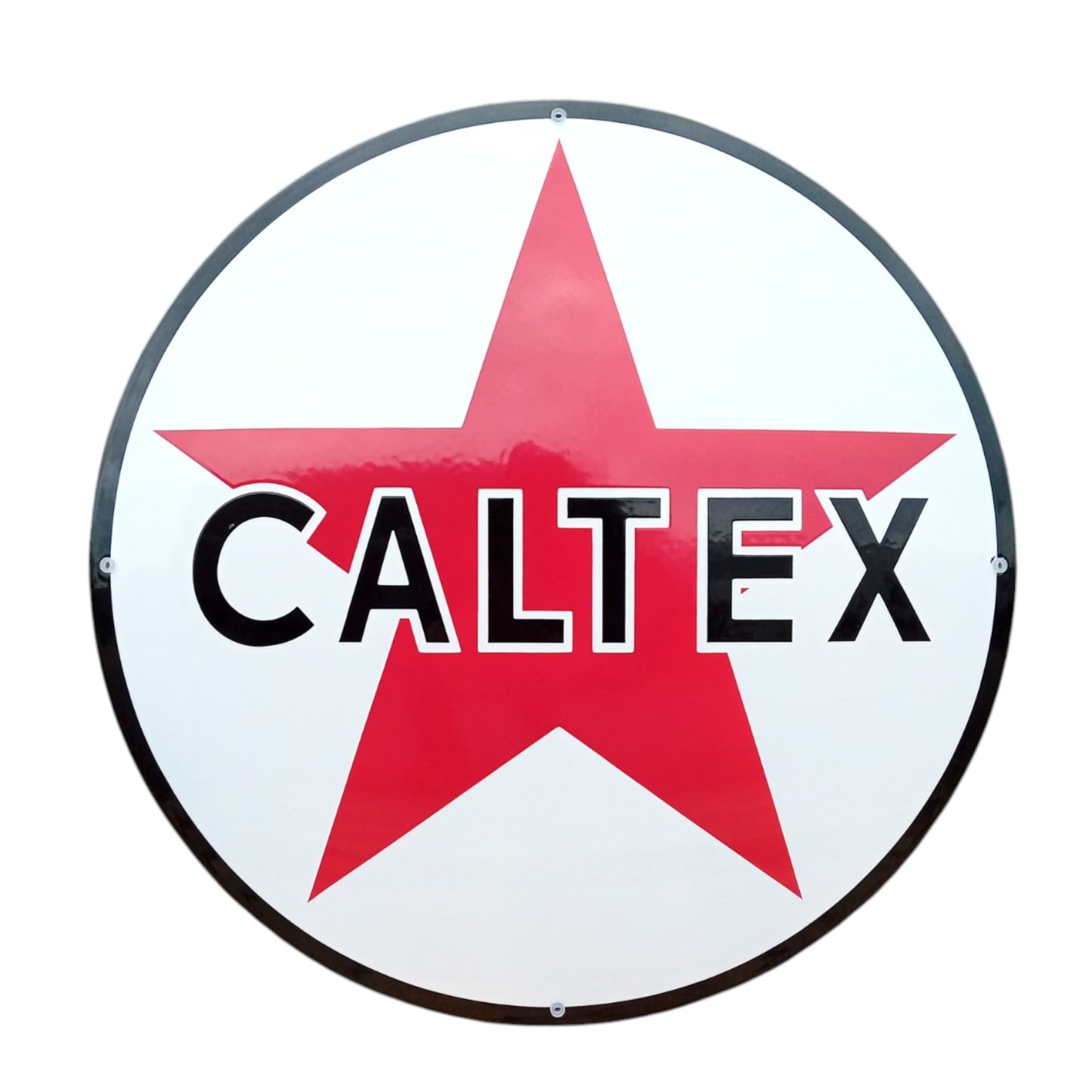 Caltex Nr.1 Emaille Schild Vintage – Retro Garage Werkstatt Deko