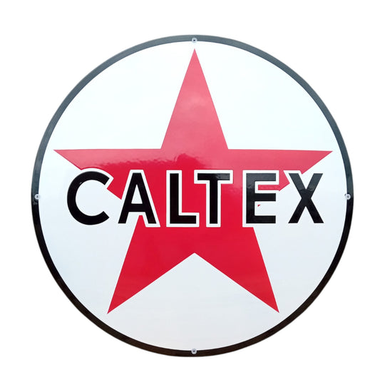 Caltex Nr.1 Emaille Schild Vintage – Retro Garage Werkstatt Deko