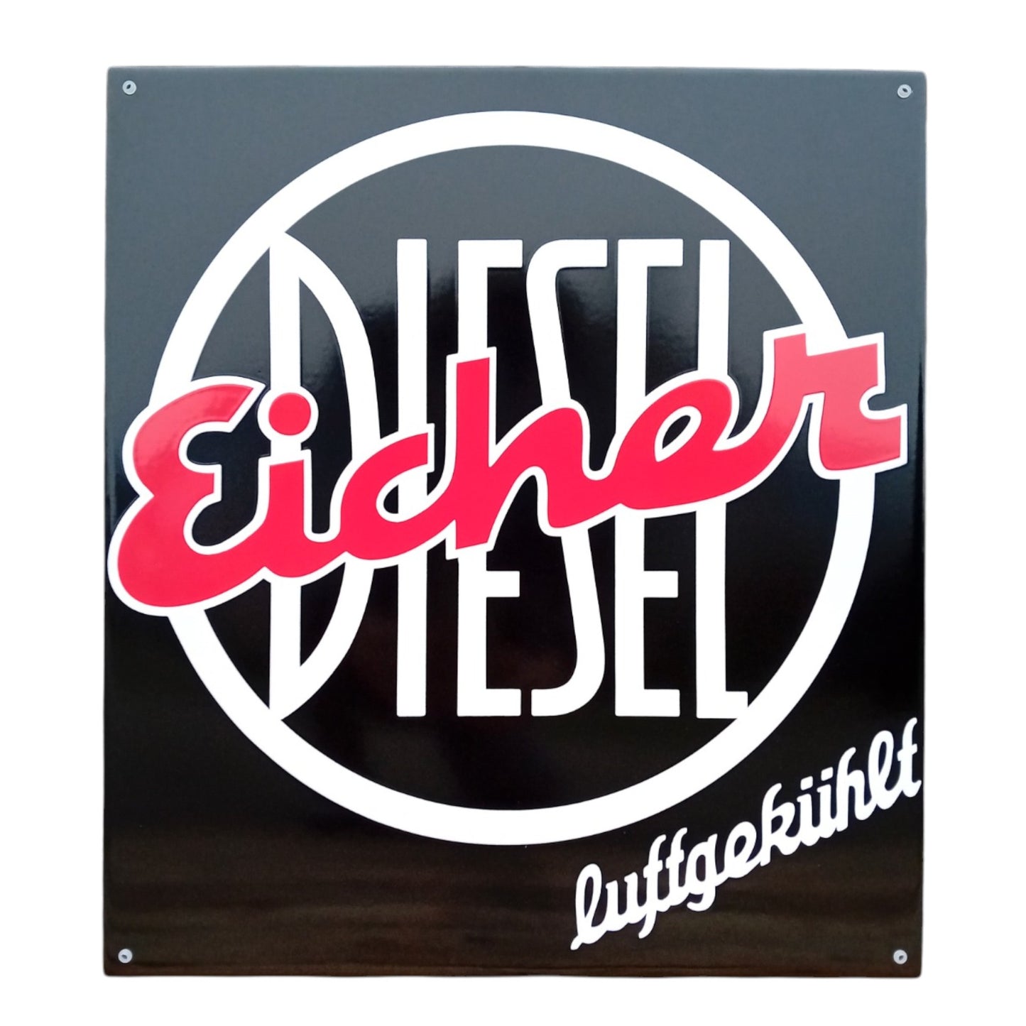 Eicher Diesel Emaille Schild Vintage – Retro Garage Werkstatt Deko