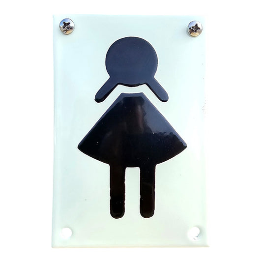Emaille WC Schild – Mädchen