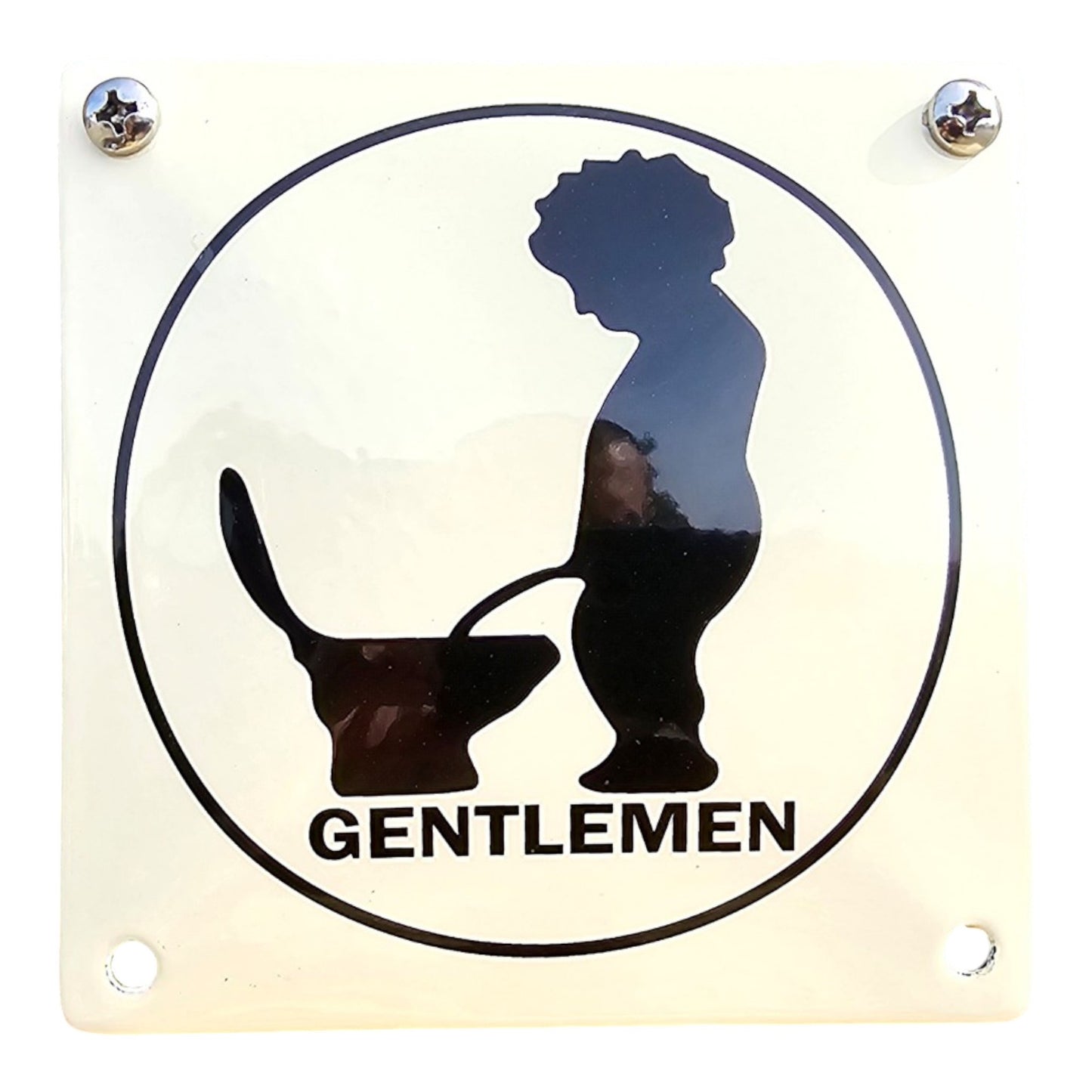 Emaille WC Schild – Junge pinkelt