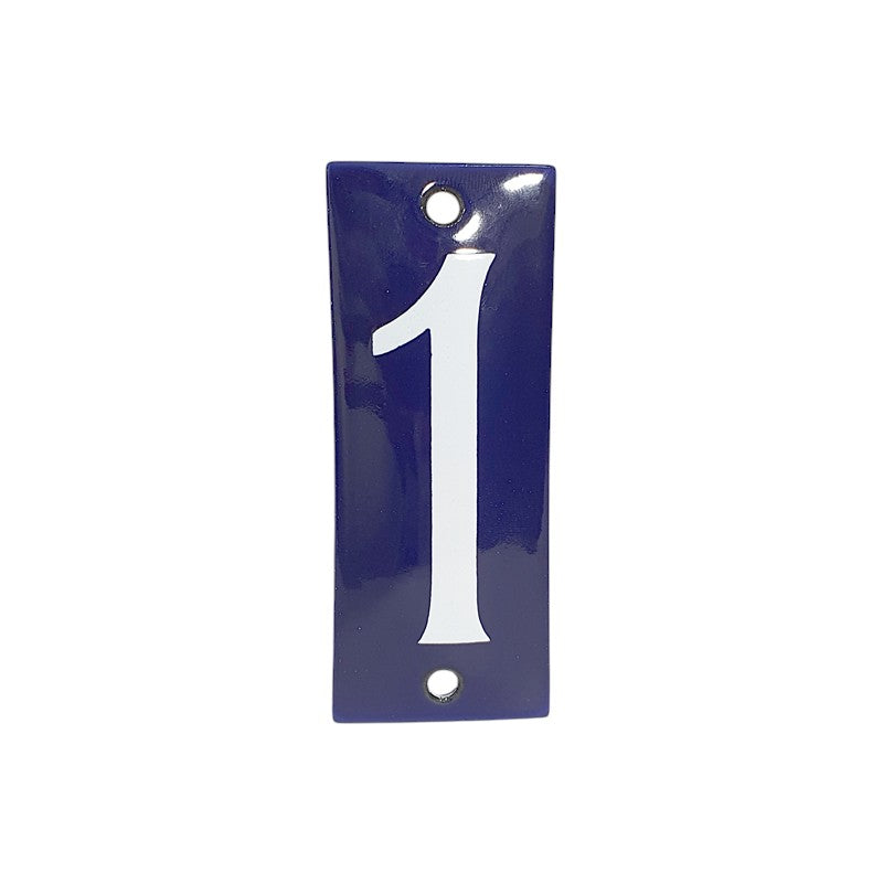 Emaillierte Hausnummer 10 cm – klassisch (Weiss oder Blau)