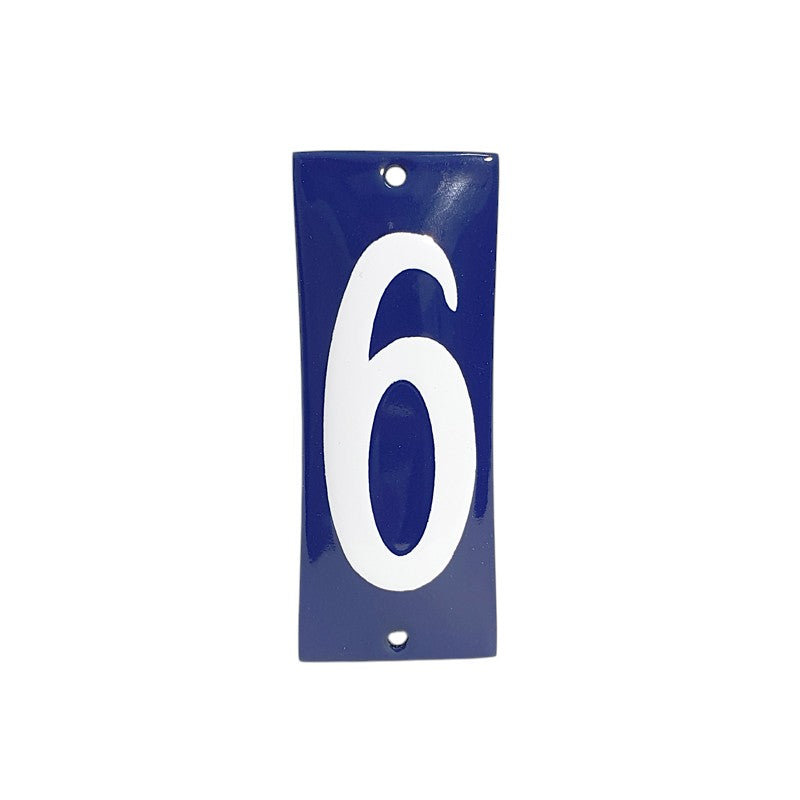 Emaillierte Hausnummer 10 cm – klassisch (Weiss oder Blau)