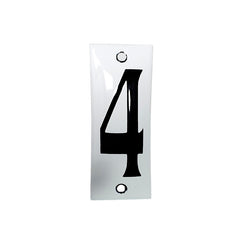 Hausnummer Weiss NR.4