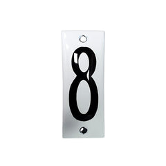 Hausnummer Weiss NR.8