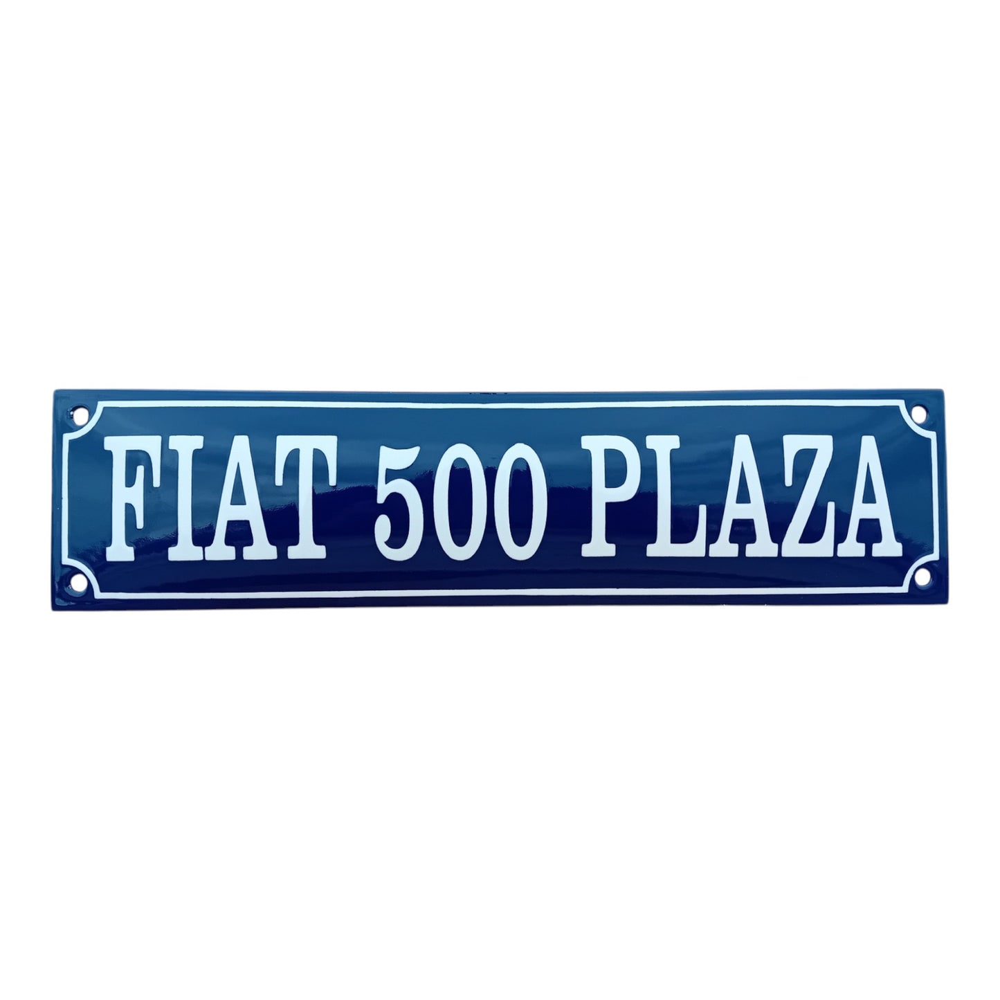 Fiat 500 Plaza Emaille Schild Vintage – Retro Garage Werkstatt Deko