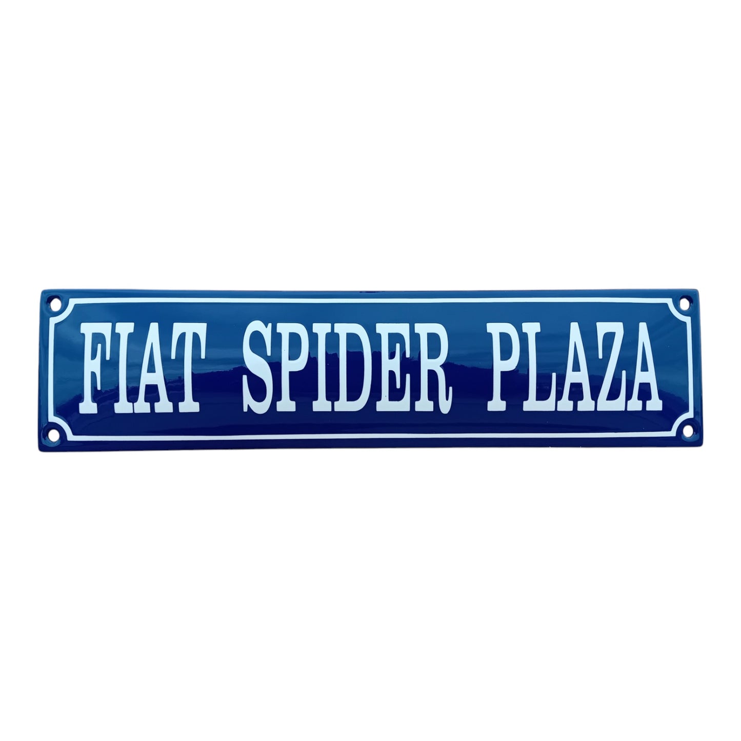 Fiat Spider Plaza Emaille Schild Vintage – Retro Garage Werkstatt Deko