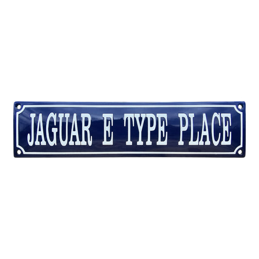 Jaguar E Emaille Schild Vintage – Retro Garage Werkstatt Deko
