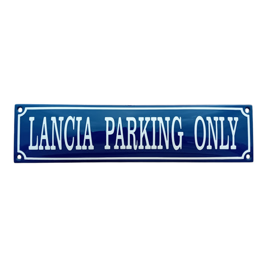 Lancia parking only Emaille Schild Vintage – Retro Garage Werkstatt Deko
