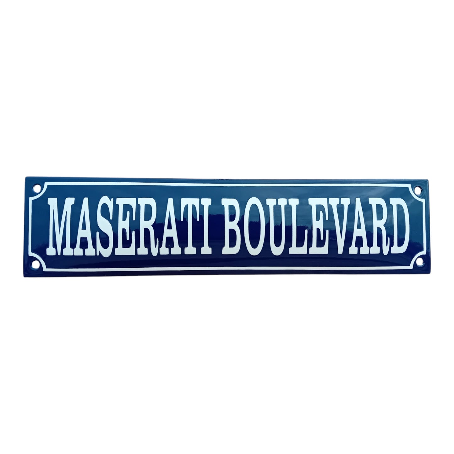 Maserati Boulevard Emaille Schild Vintage – Retro Garage Werkstatt Deko