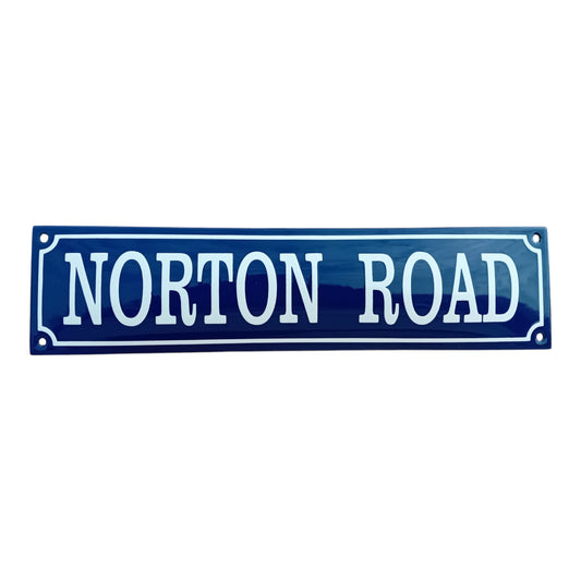 Norton Road Emaille Schild Vintage – Retro Garage Werkstatt Deko