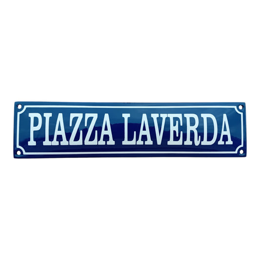 Piazza Laverda Emaille Schild Vintage – Retro Garage Werkstatt Deko